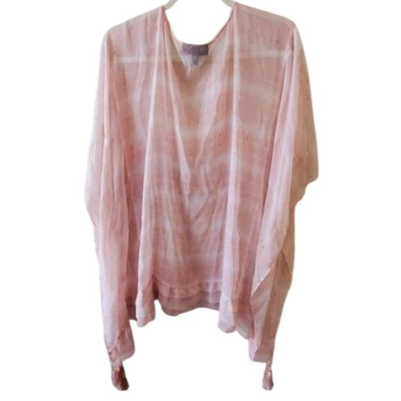 Lane Bryant striped tassel‎ sheer tunic Coverup plus Size 26/28 4X - Picture 2 of 11